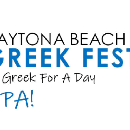 Logo for the Daytona Beach Greek Festival with text 