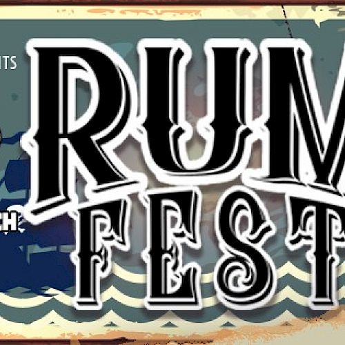 Promotional image for Rum Fest on Sat, July 19, 6-11 PM at Main St, Daytona Beach, sponsored by Politis & Matovina.