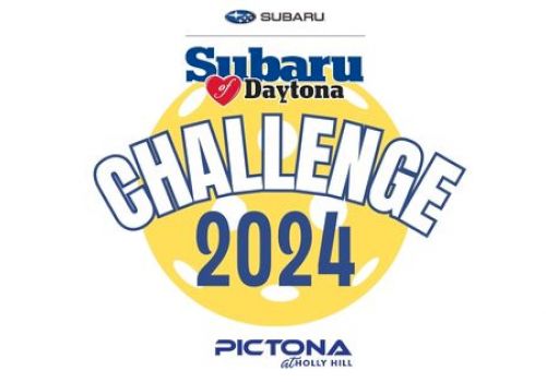 This image displays the logo for the Subaru Daytona Challenge 2024, associated with Pictona at Holly Hill.