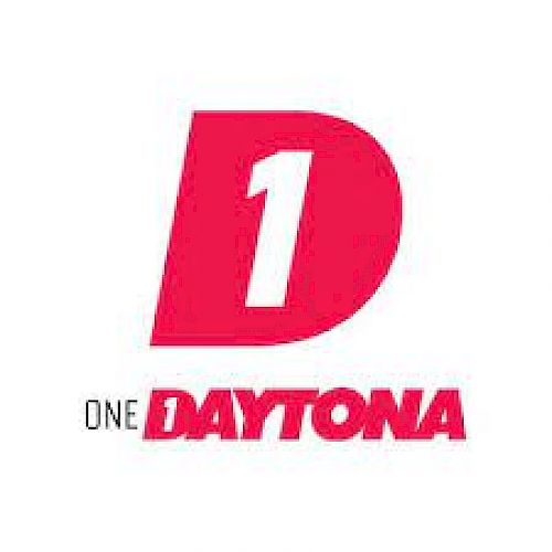 The image shows a red 'D' with the number '1' inside it and the words "ONE DAYTONA" written below in red and black letters.