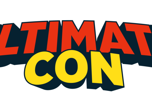 A graphic logo reading &ldquo;ULTIMATE CON&rdquo; in red, blue, and yellow bold lettering.